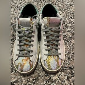 P448 Sneakers with blue sparkle